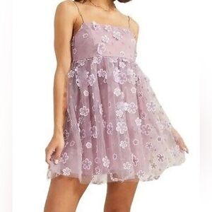 brand new with tag: trixxi x altar’d state mesh 3d flower babydoll dress